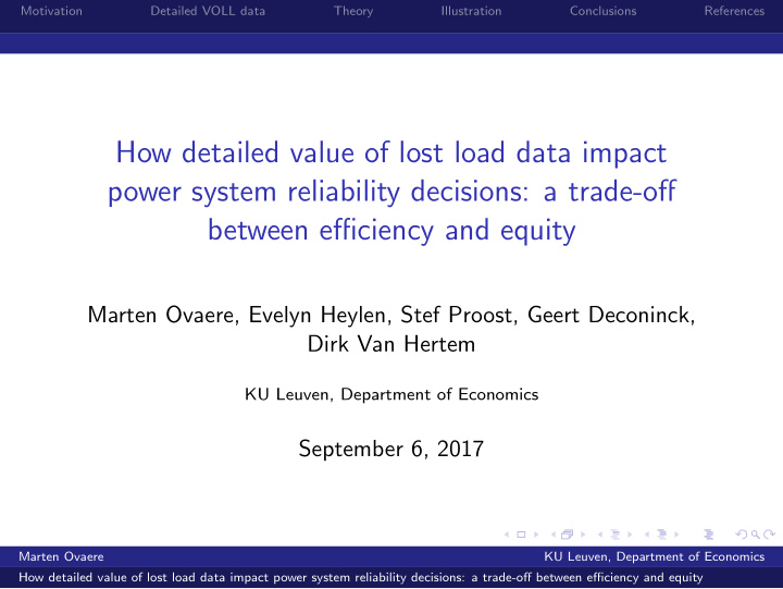 how detailed value of lost load data impact power system