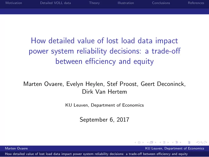 how detailed value of lost load data impact power system
