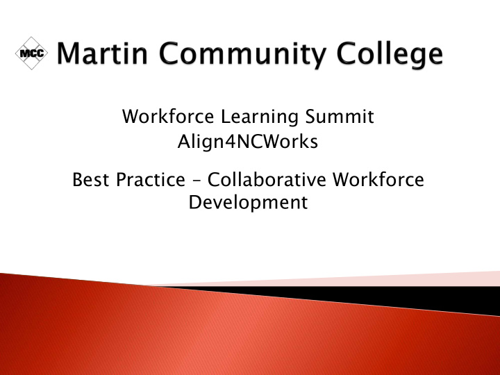 workforce learning summit align4ncworks best practice