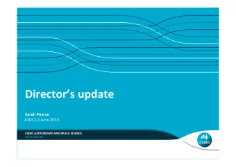 Directors  update   Sarah  Pearce         ATUC|  2  June  2015