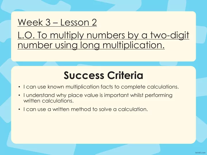 success criteria