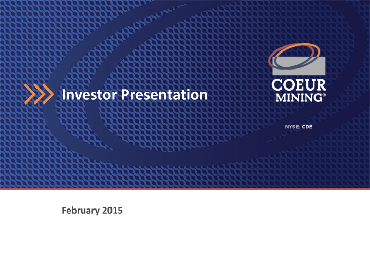 investor presentation