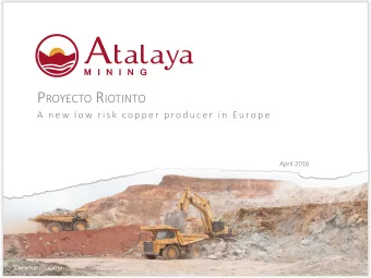 Disclaimer The information contained in this document (Presentation) has  for or purchase any