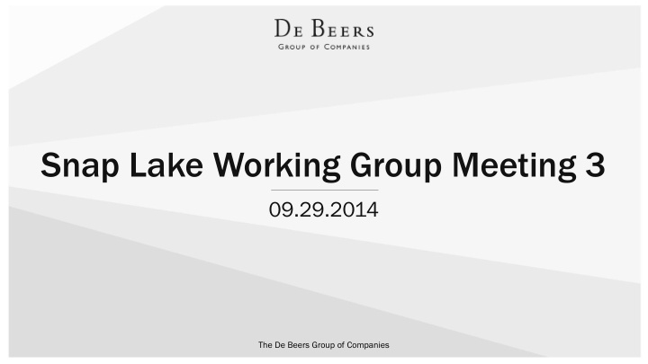 snap lake working group meeting 3