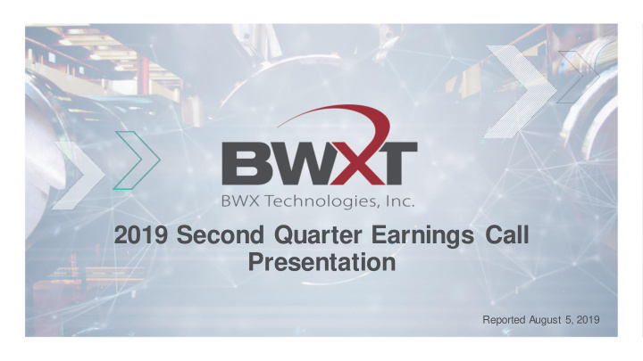2019 second quarter earnings call