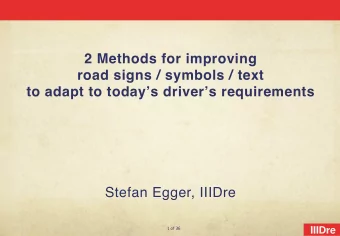 2 Methods for improving  road signs / symbols / text  to adapt to today  s driver  s