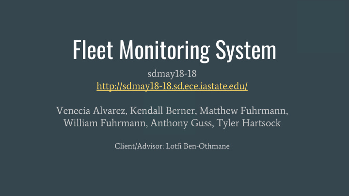 fleet monitoring system