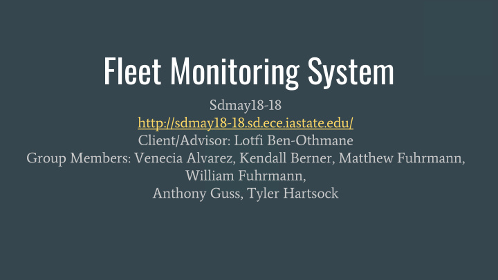 fleet monitoring system