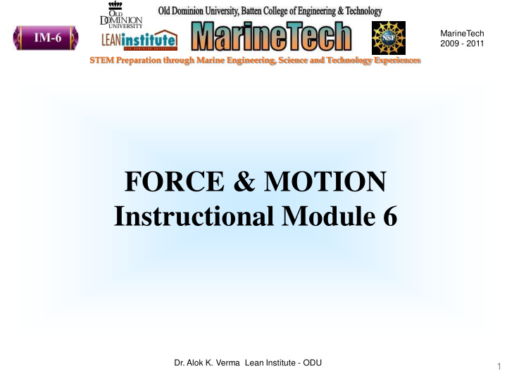 force motion instructional module 6