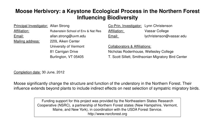 moose herbivory a keystone ecological process in the