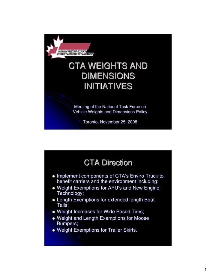 cta weights and cta weights and dimensions dimensions