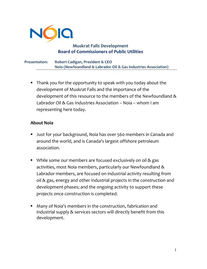 muskrat falls development board of commissioners of