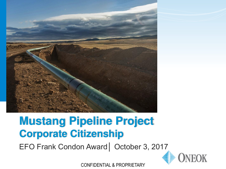 mustang pipeline project