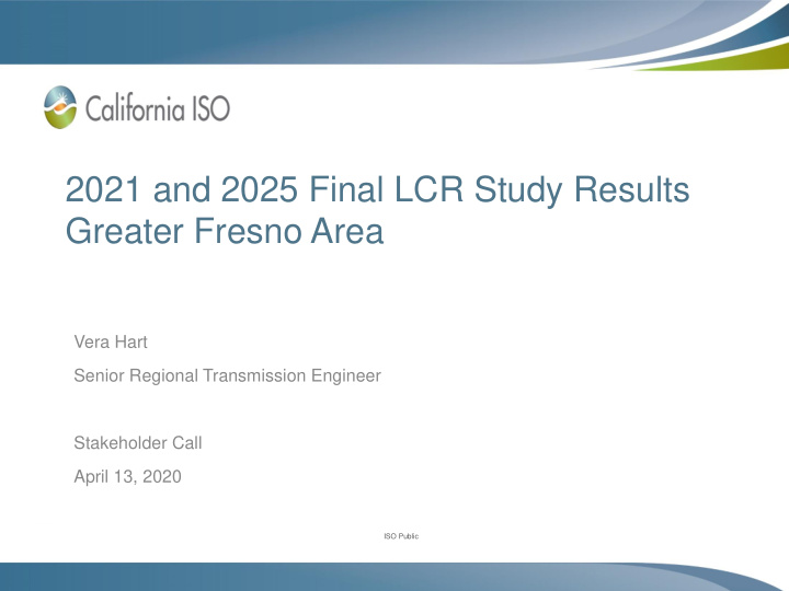 2021 and 2025 final lcr study results