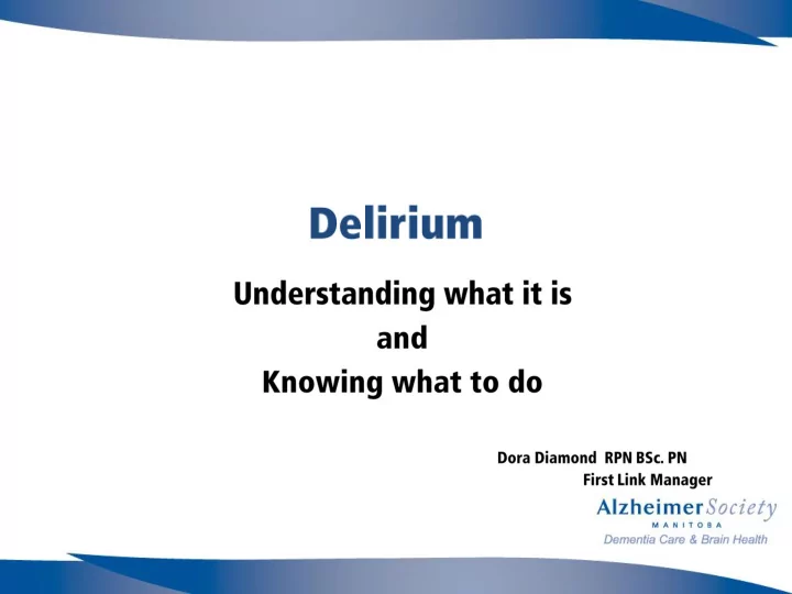delirium