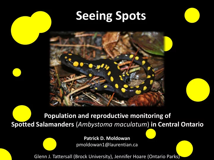 seeing spots