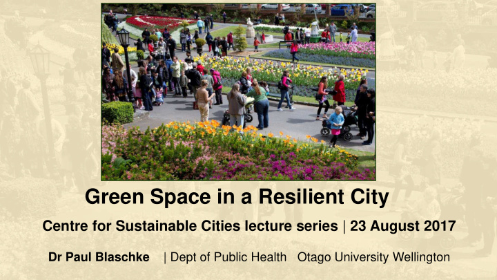 green space in a resilient city