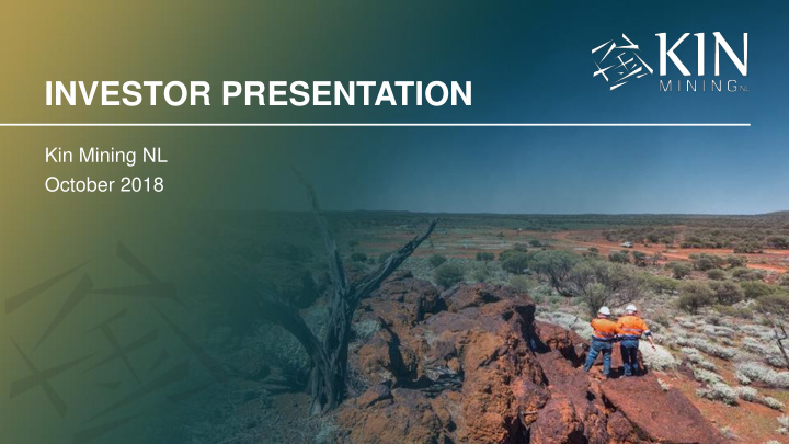 investor presentation