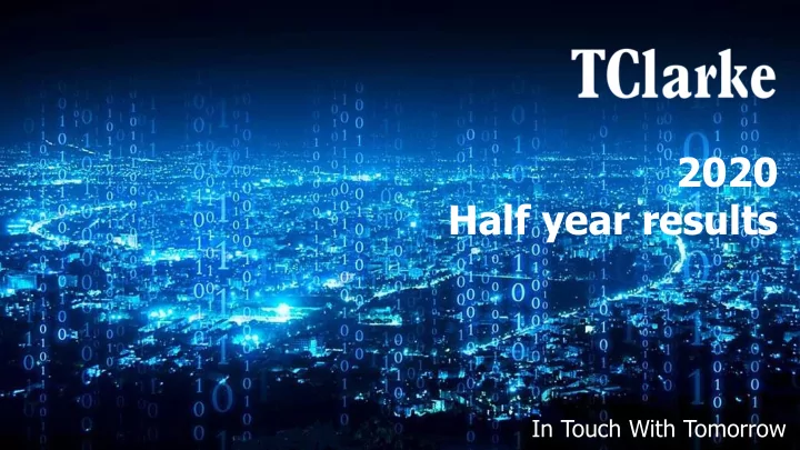 2020 half year results