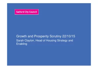 Growth and Prosperity Scrutiny 22/10/15  Growth and Prosperity Scrutiny 22/10/15  Sarah Clayton,