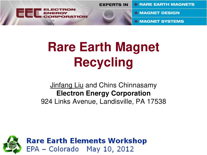 rare earth magnet recycling