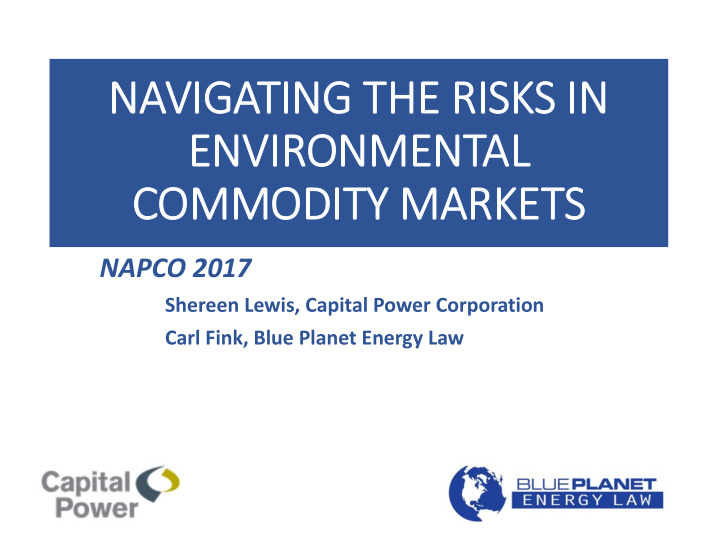 navigating the risks in environmental commodity markets