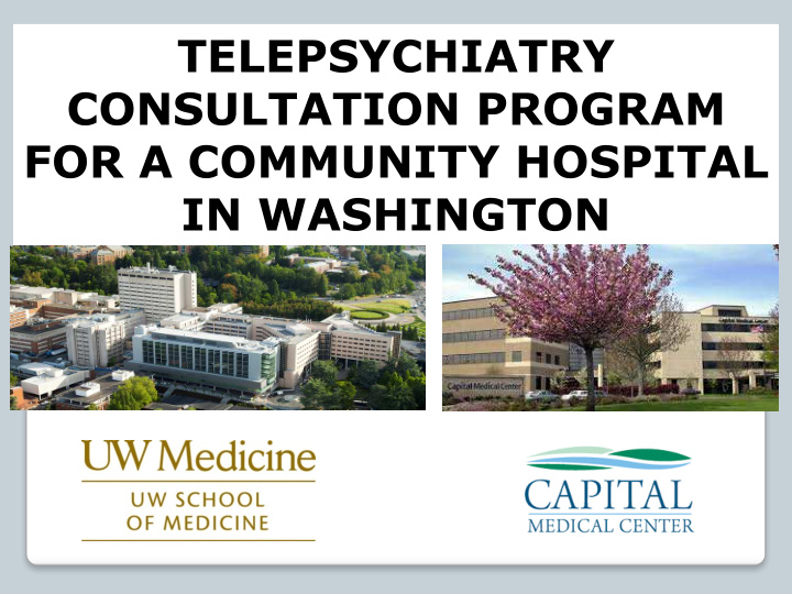 telepsychiatry consultation program for a community
