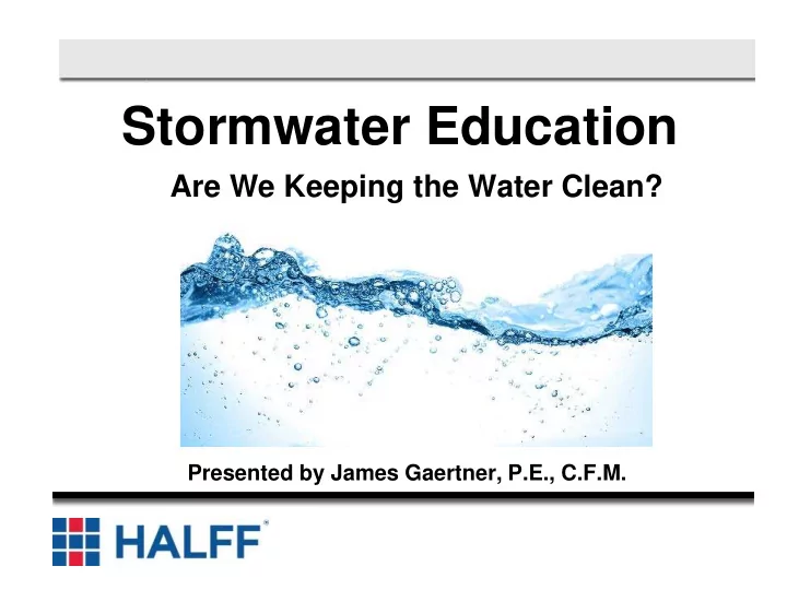 stormwater education