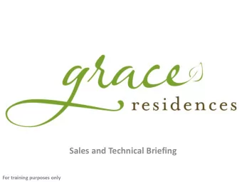 Sales and Technical Briefing  For training purposes only  Suburban Sanctuary in the City  For