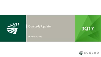 3Q17  OCTOBER 31, 2017  Forward-Looking Statements and Other Disclaimers  This presentation