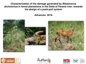 dichotomus in forest plantations in the Delta of Paran river: towards  the design of a push-pull