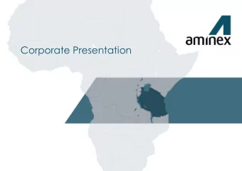 Corporate Presentation  Disclaimer This document, which is personal to the recipient and has been