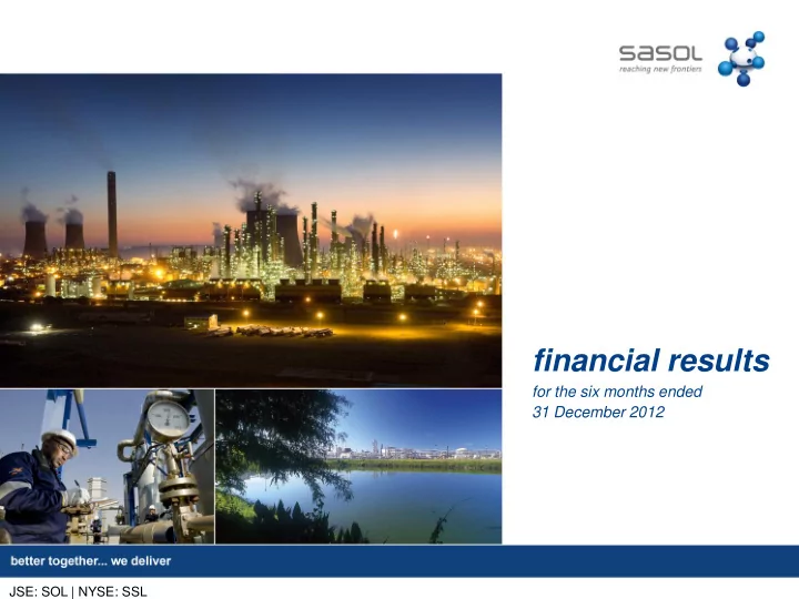 financial results