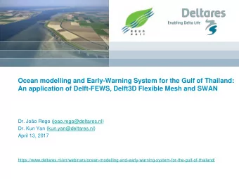 Ocean modelling and Early-Warning System for the Gulf of Thailand:  An application of Delft-FEWS,