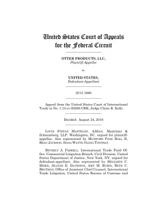 United States Court of Appeals  for the Federal Circuit  ______________________ OTTER PRODUCTS,