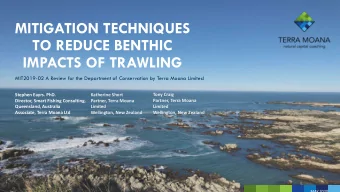 TO REDUCE BENTHIC  IMPACTS OF TRAWLING  MIT2019-02 A Review for the Department of Conservation by