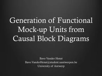 Generation of Functional  Mock-up Units from  Causal Block Diagrams  Bavo Vander Henst