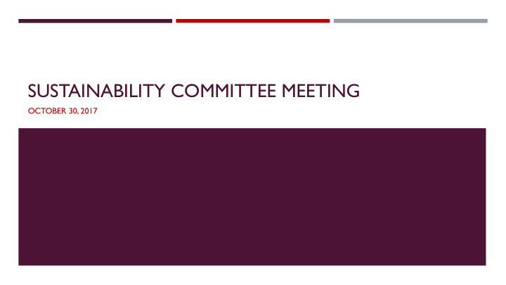 sustainability committee meeting