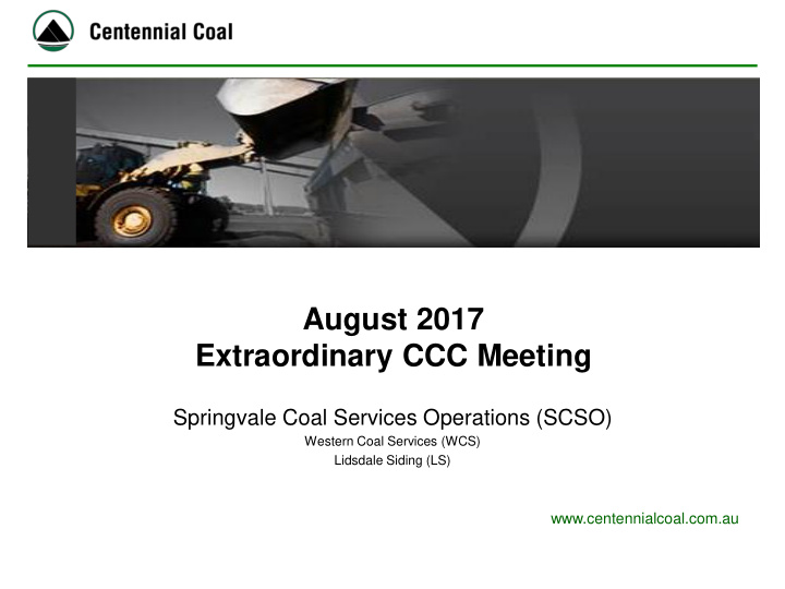 august 2017 extraordinary ccc meeting