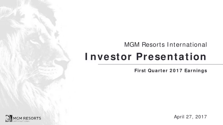 i nvestor presentation