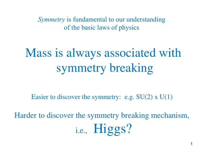 i e higgs