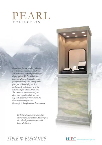 PEARL  C O L L E C T I O N  Presentation for your jewellery collection  is of the utmost