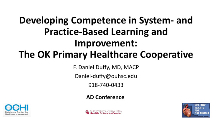 developing competence in system and practice based