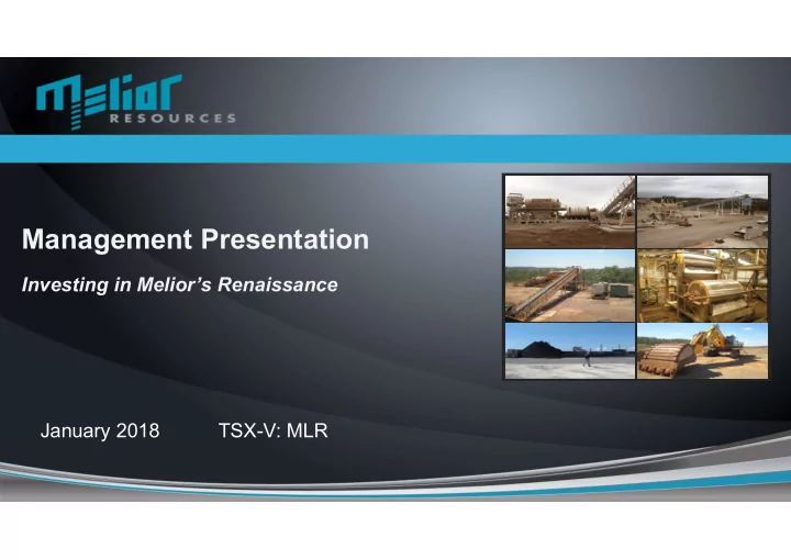management presentation