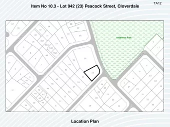 Item No 10.3 - Lot 942 (23) Peacock Street, Cloverdale  Location Plan  TA13  Item No 10.3 - Lot 942
