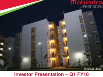 Investor Presentation  Q1 FY18  1  Contents  Q1 FY18 Highlights  Residential Business