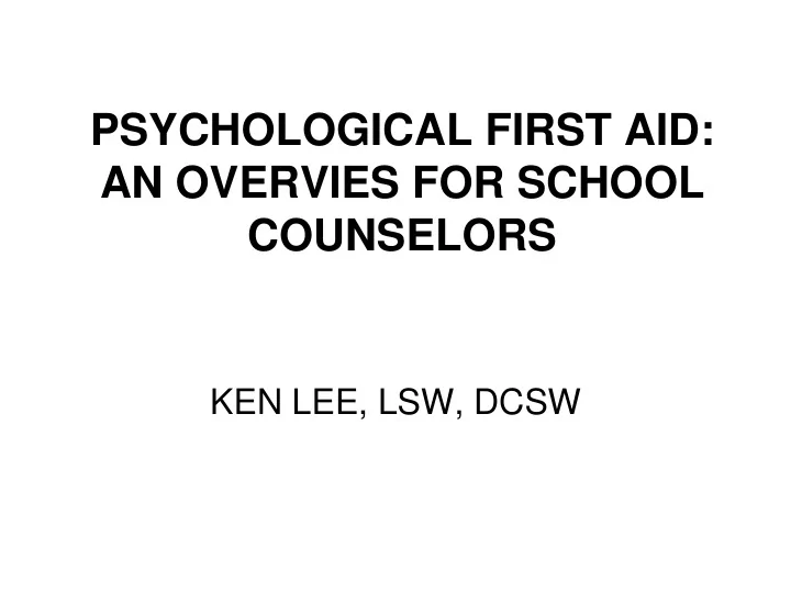 an overvies for school
