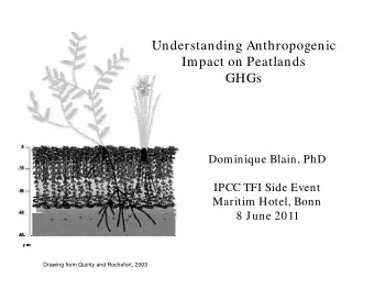 Understanding Anthropogenic  Impact on Peatlands  GHGs  Dominique Blain, PhD  Dominique Blain, PhD
