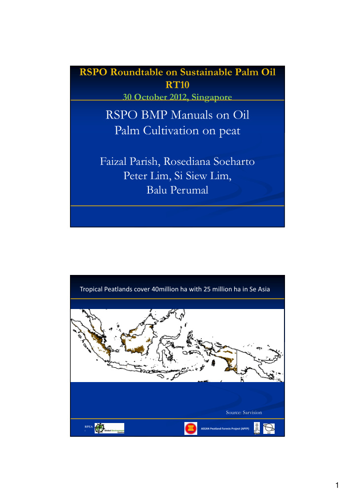rspo bmp manuals on oil palm cultivation on peat