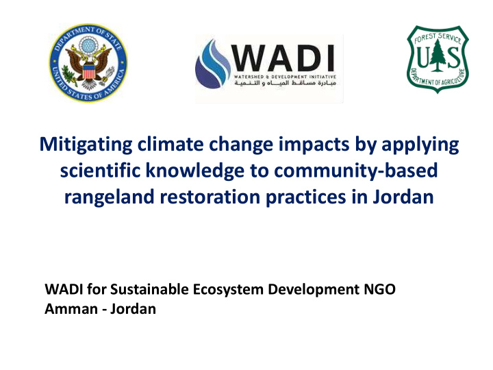 rangeland restoration practices in jordan